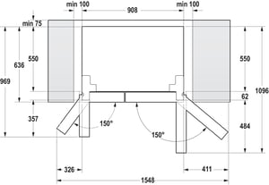 Gorenje NRS918EMX chłodziarko-zamrażarka otwierana obustronnie Wolnostojący 519 l Szary