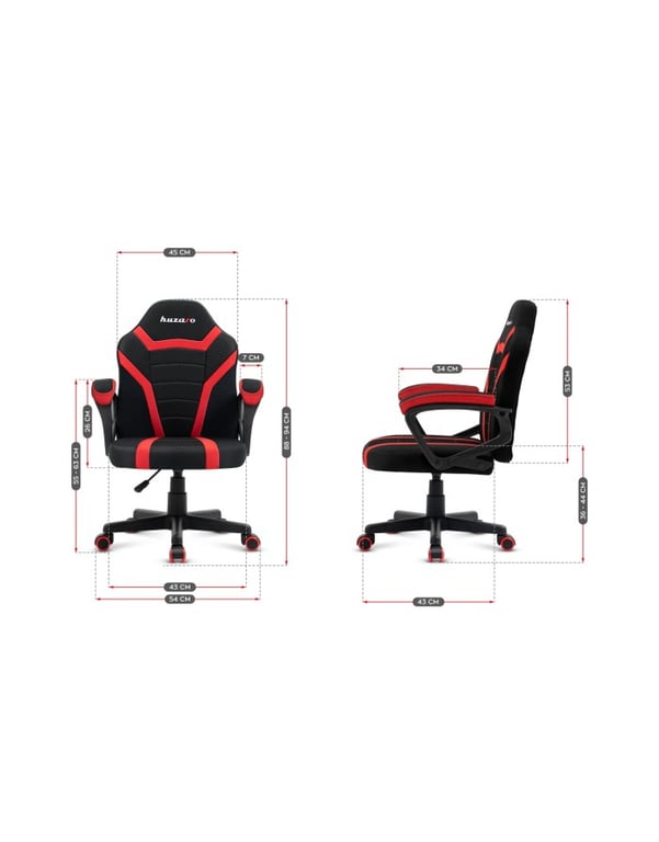 Huzaro Ranger 1.0 Red Mesh Płaskie siedzisko Siatka z oczkiem