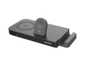 UNITEK MagMighty Combo 5 Słuchawki, Smartfon, Smartwatch Czarny USB Bezprzewodowe ładowanie Szybkie ładowanie Wewnętrzna