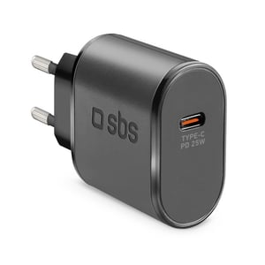 SBS TETR1CPD25 Ladegerät für mobile Geräte: Smartphone, Tablet, schwarz, Wechselstrom, für den Innenbereich
