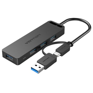 Vention CHTBB USB 3.2 Gen 1 (3.1 Gen 1) Type-A + Type-C Hubs and Concentrators, 5000 Mbit/s, Black