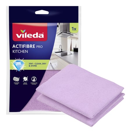 Vileda Actifibre Pro Mikrofibra, Alkohol poliwinylowy (PVA) Fioletowy 1 szt.