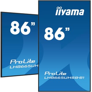 iiyama LH8665UHSB-B1 signage display Kiosk 2,18 m (86") LED Wi-Fi 800 cd/m² 4K Ultra HD Black Built-in Processor Android 11 24/7