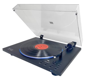 Soundmaster PL860SW obrotowy talerz gramofonu Gramofon z napędem pasowym Czarny, Przezroczysty Całkowicie automatyczny