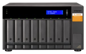 QNAP TL-D800S Hard Drive Enclosure HDD/SSD Enclosure Black, Gray 2.5/3.5"