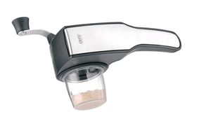 GEFU 19060 Manual Grater / Spiralizer Rotating Grater Black, Stainless Steel
