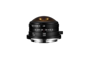 Laowa 4 mm f/2,8 Fisheye – Objektiv für spiegellose Kameras – Weitwinkel-Fisheye-Objektiv – Schwarz