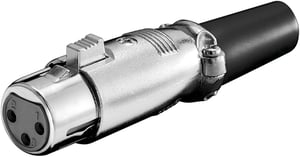 Goobay 11959 XLR-Stecker (3-polig), schwarz, metallisch