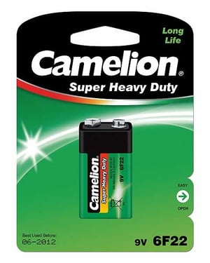 Camelion 6F22-BP1G Jednorazowa bateria 9V Cynkowo-węglowy