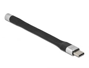 DeLOCK Flaches FPC-Bandkabel mit USB-Typ-C-Stecker und Stereo-Buchse, 10 cm