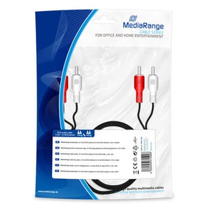 MediaRange MRCS128 ljudkabel 2,5 m 2 x RCA Svart, Röd, Vit