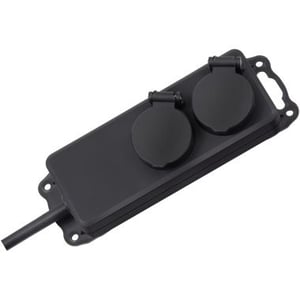 Brennenstuhl 1159930 överspänningsskydd Svart 2 x nätuttag 230 V 2 m