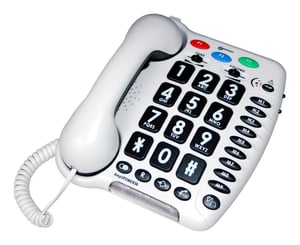 Geemarc Telecom AmpliPOWER 50 Analog-/DECT-Telefon Name und Identifizierung des Anrufers Weiß
