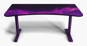 Arozzi Arena -DEEPP-GALAXY Computer Desk, Black, Purple