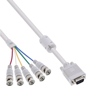 InLine 17555 kabel VGA 5 m VGA (D-Sub) Beżowy