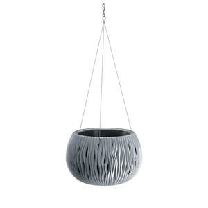 Prosperplast DSK240WS-405U Flower Pot, Gray Ceramic, 1 pc.