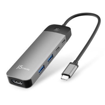 j5create Wieloportowy hub USB-C® 7 w 1 4K z funkcją wyłączania ekranu (PD)