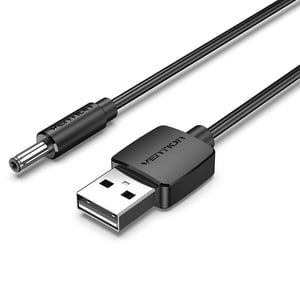 Vention CEXBF Power Cable, Black, 1 m, USB-A to DC 3.5 mm