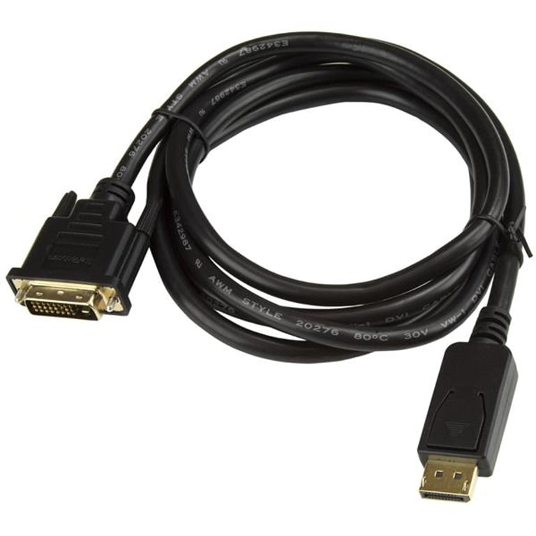 StarTech DP2DVI2MM6 adapter kablowy 1,8 m DisplayPort DVI-D Czarny