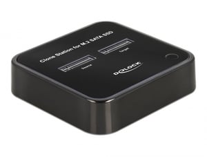 DeLOCK M.2 Docking Station for 2 x M.2 SATA SSDs with Cloning Function