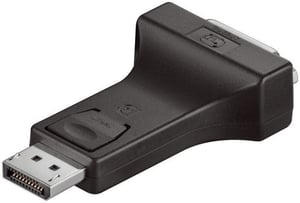 Alcasa DVI-DP-adapter för DisplayPort- och DVI-I-kablar, svart