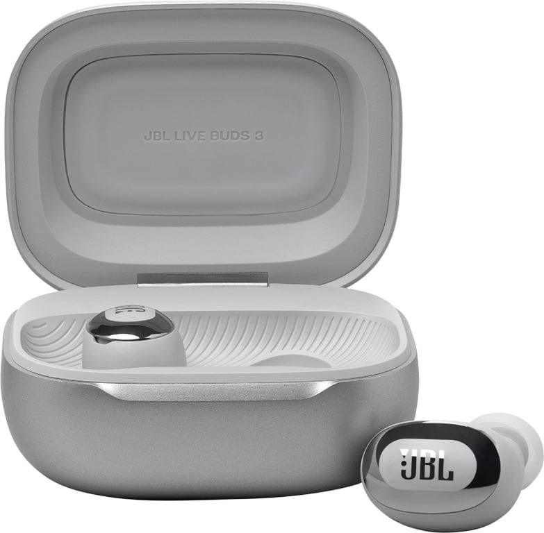 фото Навушники TWS JBL Live Buds 3 Silver (JBLLIVEBUDS3SIL)
