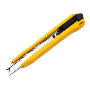 Deli Tools EDL009B Knife, Black, Yellow, Snap-off blade