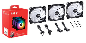 XPG VENTO 120 ARGB PWM Datorchassi Fläkt 12 cm Svart 3 st.