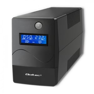 Qoltec Monolith Double-Conversion (Online) UPS 0.65 kVA 360 W 2 x AC outlets