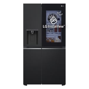 LG InstaView GSGV80EPLL Kühl-Gefrierkombination, beidseitig zu öffnen, freistehend, 635 l, schwarz