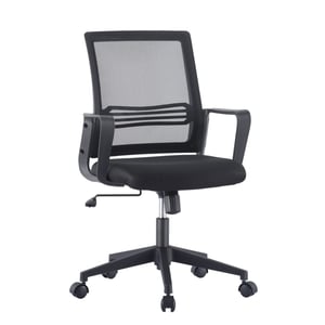 Techly ICA-CT MC063BK snurrstol Klädd sits Ryggstöd i nät