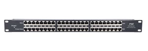 Extralink PoE-injektor med 24 portar, 24x 100 Mb/s RJ45, rackmonterat hölje