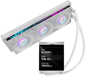 ASUS ROG Strix LC IV 360 ARGB LCD White Edition Procesor Zestaw do chłodzenia płynami 12 cm Biały
