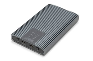 Digitus USB M.2 NVMe Clonestation, SSD, NVMe, 20 Gb/s, USB 3.2 Gen2, aluminium, verktygsfri