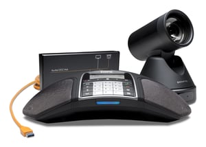 Konftel C50300IPx hybridsystem för videokonferenser för 12 personer. Trådbundet LAN-nätverk. System för gruppvideokonferenser