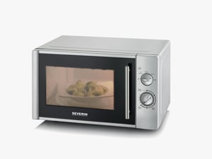 Severin MW 7772 mikrovågsugn, bänkskivemodell, Solo, 28 l, 900 W, silver