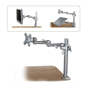 Lindy 40696 monitorhållare/stativ Skrivbord Silver