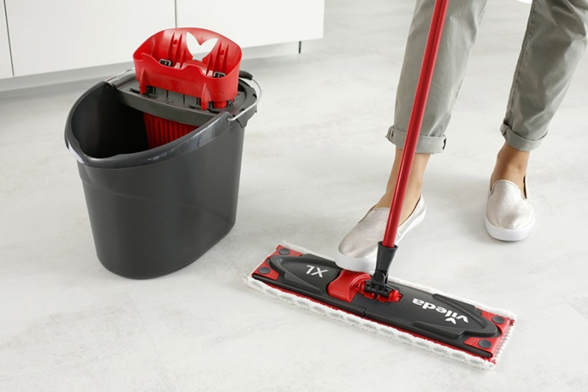 Vileda Ultramax XL Box mop Suchy i Mokry Mikrofibra Czarny, Czerwony