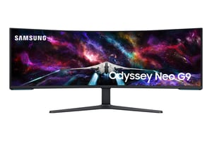 Samsung G95NC monitor komputerowy 144,8 cm (57") 7680 x 2160 px Dual UHD LED Czarny, Biały
