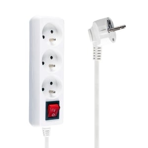 Libox LB0081-5 rozgałęziacz 5 m 3 x gniazdo sieciowe Wewnętrzna Biały