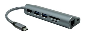 ProXtend USBC-MULTI7-001 Dockingstation, kabelgebunden, USB 3.2 Gen 1 (3.1 Gen 1), Typ C, grau