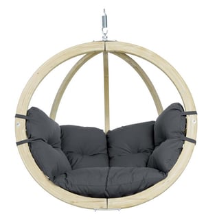 AMAZONAS AZ-2030808 Hängesessel Schwarz Hängesessel im Egg-Chair-Stil