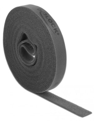 DeLOCK Rolka taśmy rzep D 5 m x S 15 mm, szary