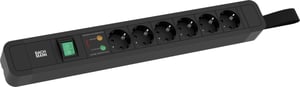 Bachmann PRIMO 2 Schwarz 6 x Netzsteckdose 2 m
