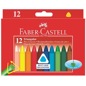 Faber-Castell 120010 Wachsmalstifte, 12 Stück