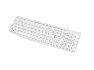 NATEC NKL-1949 Universal USB QWERTY Spanish Keyboard, White