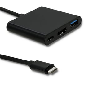 Qoltec 50430 USB 3.2 Gen 2 (3.1 Gen 2) Type-C-dockningsstation, svart