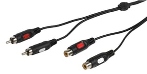 Vivanco 46/01 25 ljudkabel 2,5 m 2 x RCA Svart