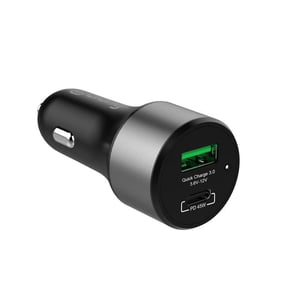 Crong CRG-PWRC-USBC63-BLK ładowarka do urządzeń przenośnych Smartfon, Smartwatch Czarny Zapalniczka Szybkie ładowanie Automatyczna
