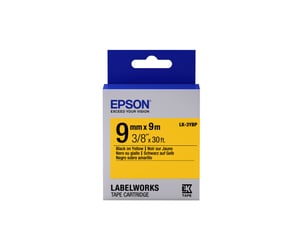 Epson Etikettenkassette Pastel LK-3YBP Schwarz/Gelb 9 mm (9 m)